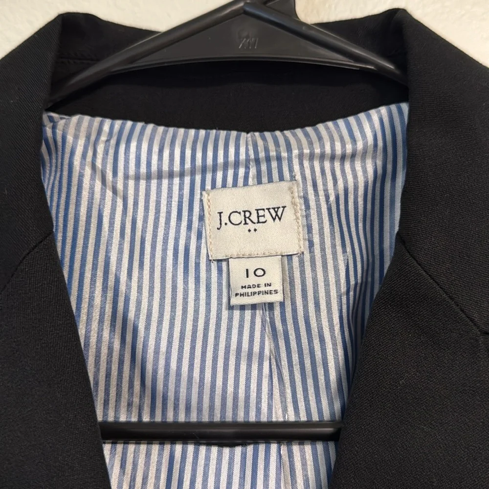 J. Crew Factory Cotton-blend two-button blazer in Black - Picture 9 of 12